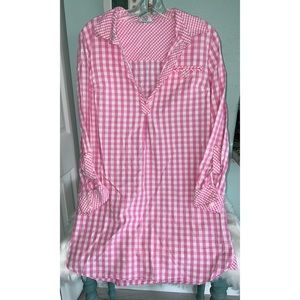 Crown & ivy gingham tunic/dress size M